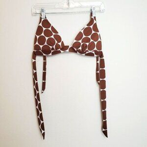 Victoria's Secret brown polka dot bikini top